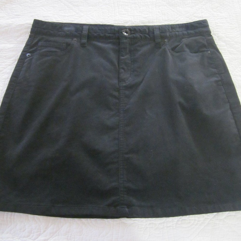 Vineyard Vines Skirt 12 Black Velvet High Waisted